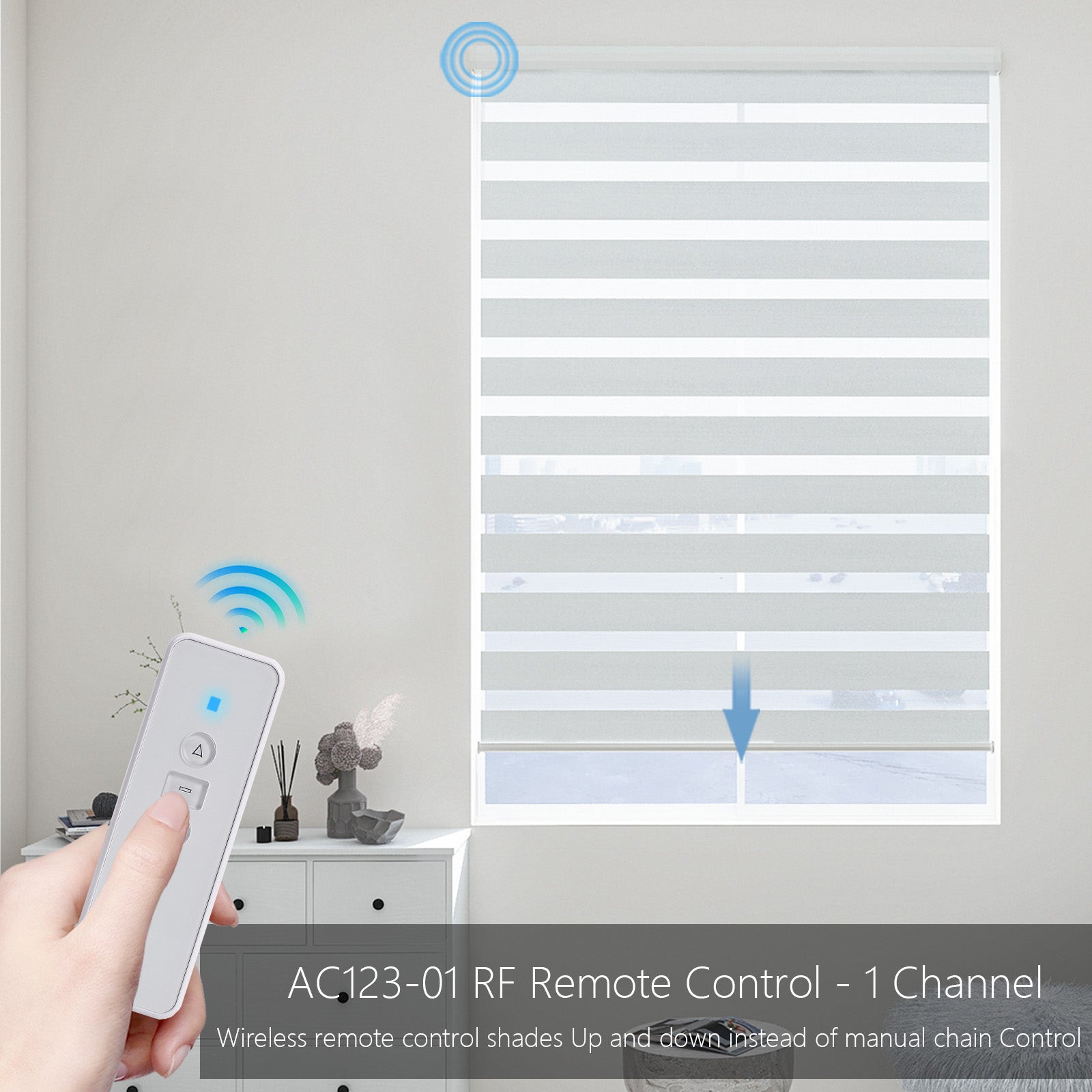 AC123-02 2 canales inalámbrico RF433 controlador transmisor remoto