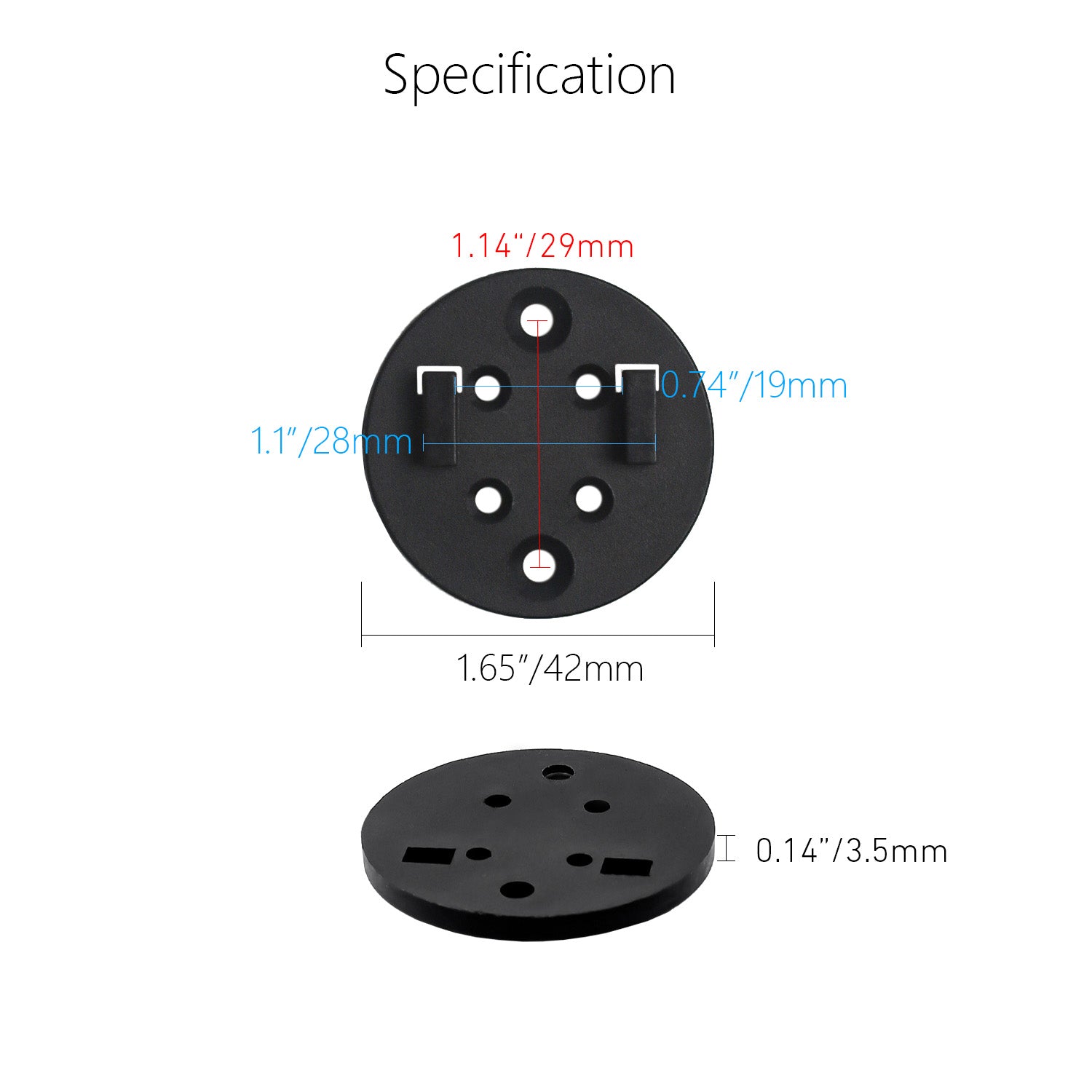 Electric Roller Blind Bracket Adapter: Adapter for Motor-to-Bracket Connection - 4 Pieces per Pack