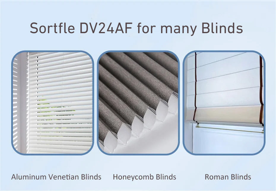 DV24AF Electric Honeycomb Blinds, Venetian Blinds Motor, WiFi Aluminum Venetian Blinds Motor, RF433 Remote Control