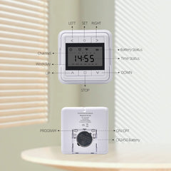 Sortfle Control remoto de persiana enrollable con temporizador de 6 canales para persianas/persianas/persianas motorizadas - AC151-06