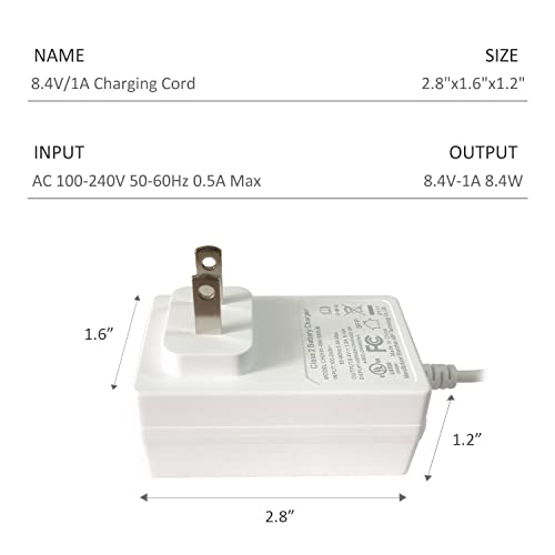 Sortfle 8.4 Volt Shade Motor Charger for Motorized Window Coverings