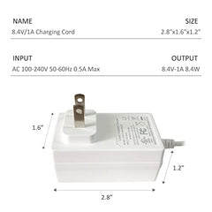 Chargeur de moteur d'ombrage Sortfle 8,4 V pour revêtements de fenêtres motorisés