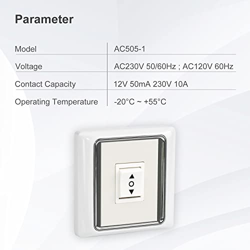 Sortfle AC505-01 Interruptor basculante de 3 posiciones, interruptor de palanca de tres vías