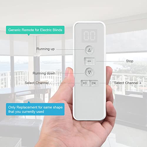 Sortfle AC123-01 RF 433.92 Wireless Remote Control, Single Channel Blinds Controller for Roller Shades/Blinds